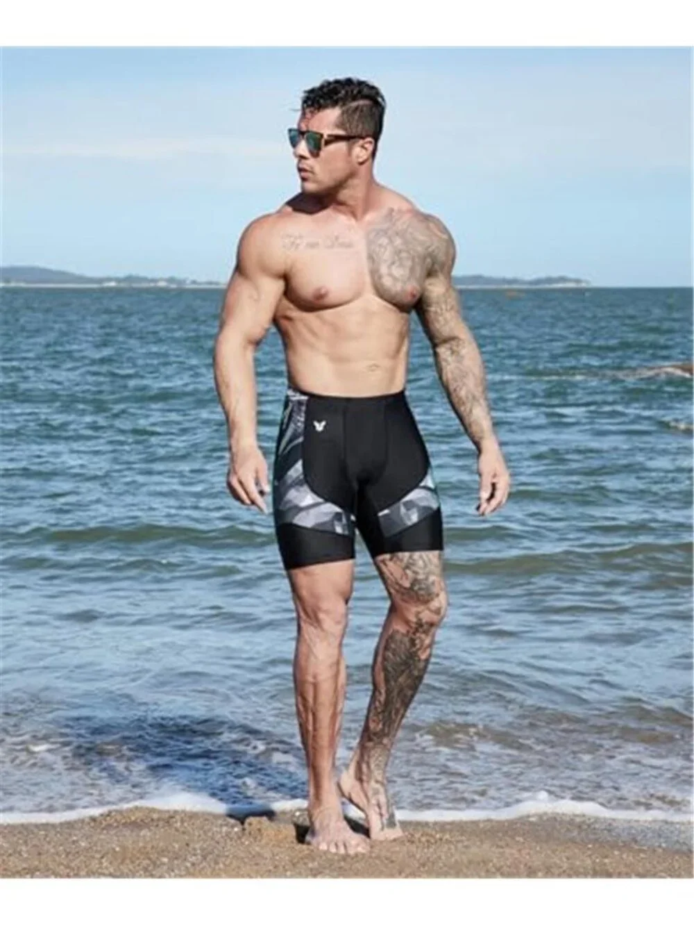 Men's Rash Guard Swim Short Compression Swimming Tights